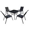 Aldotrade Gartenmöbel-Set IDA, Schwarz, 5 Teile