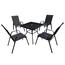 Aldotrade Set de mobilier de grădină IDA, negru, 5piese
