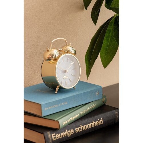 Karlsson 6009GD ceas cu alarmă de design auriu,diametru 12 cm