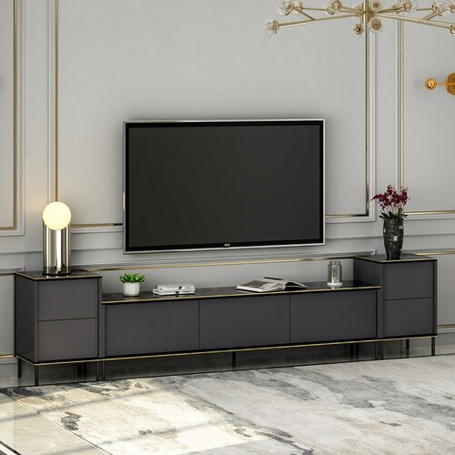TV-Lowboard mit Schränken Imej Anthracite