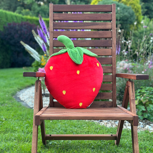 Squish Strawberry Garden Pillow, 50 x 40 x 15 cm