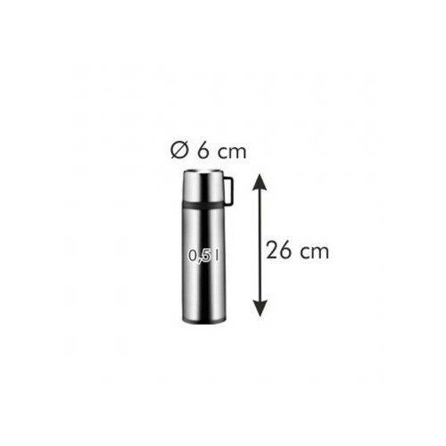 Tescoma CONSTANT termosz palack pohárral, 0,5 l, rozsdamentes acél, ezüst, 0,5 l termék 2. képe