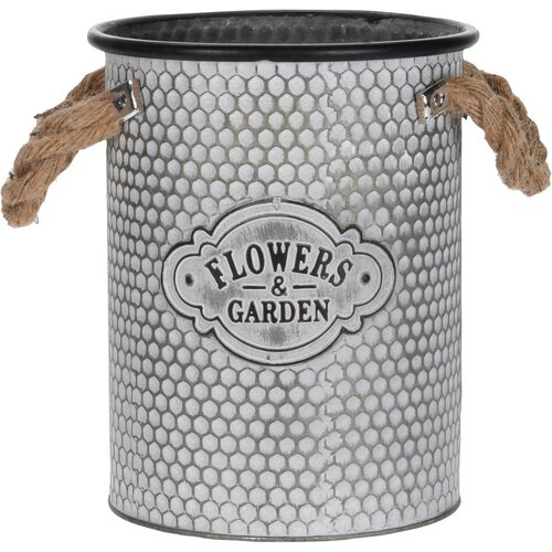 Набір оцинкованих кашпо для квіткових горщиків Flowers, 3 шт.
