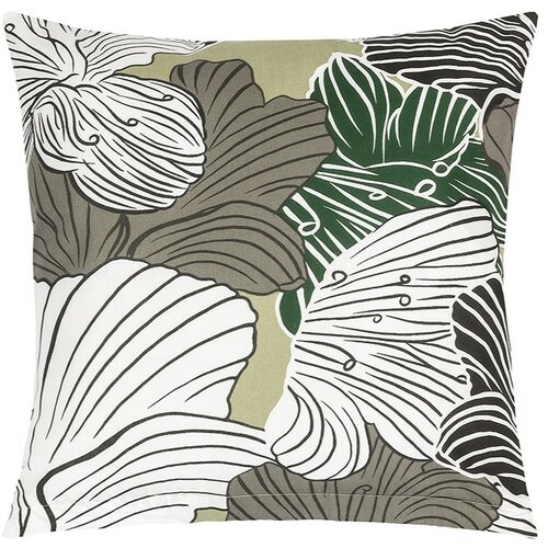 Bellatex Kopfkissenbezug Blume Khaki, 40 x 40 cm