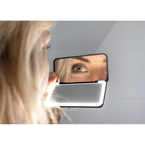 Concept KZ2020 oglindă cosmetică de buzunar cuiluminare LED, negru