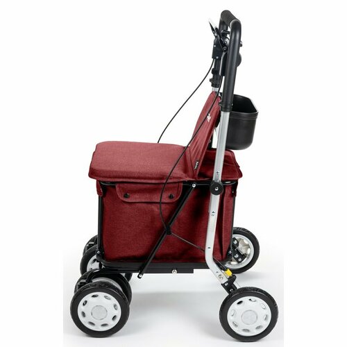 Carlett Senior Assist nakupovalna torba na kolesih38 l, rubin