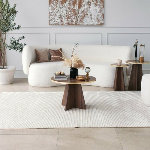 Couchtisch Mushroom Gold and Walnut