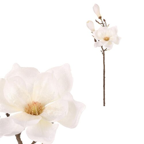 Set de flori Magnolia, 2 buc., alb, 65 cm