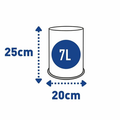 Alda Hulladékkosár Officer perforált 7 L, fehér