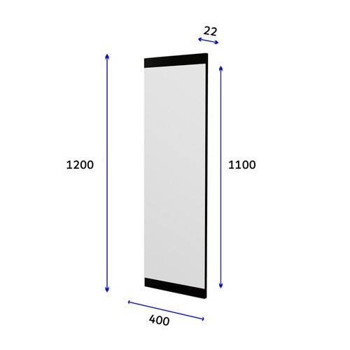 Zrkadlo Azus Black 40 x 120 cm