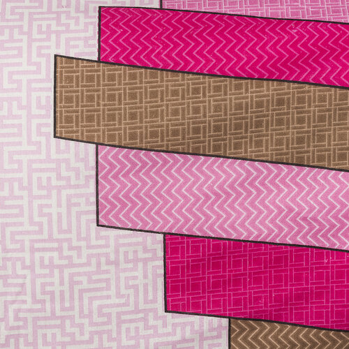 Pościel bawełniana Stripe Pink, 140 x 200 cm, 70 x 90 cm