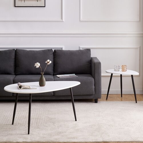 Odkladací stolík 60 x 40 cm, biela