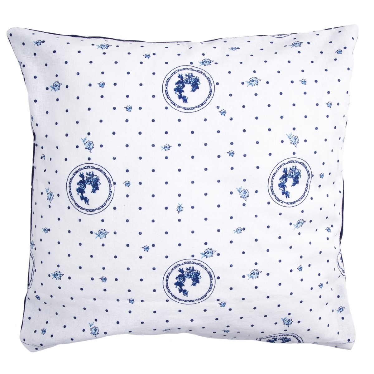 Trade Concept Obliečka na vankúšik Country bodka modrá, 40 x 40 cm