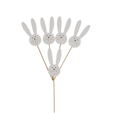 Dekorácia do kvetináča Zajac, sada 5 ks