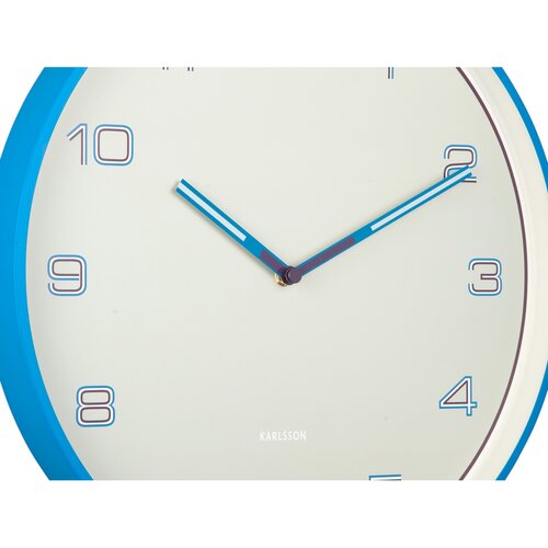 Karlsson 6013BB dizajnové nástenné hodiny modrá, pr. 40 cm