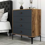 Komoda Lizbon Anthracite and Walnut