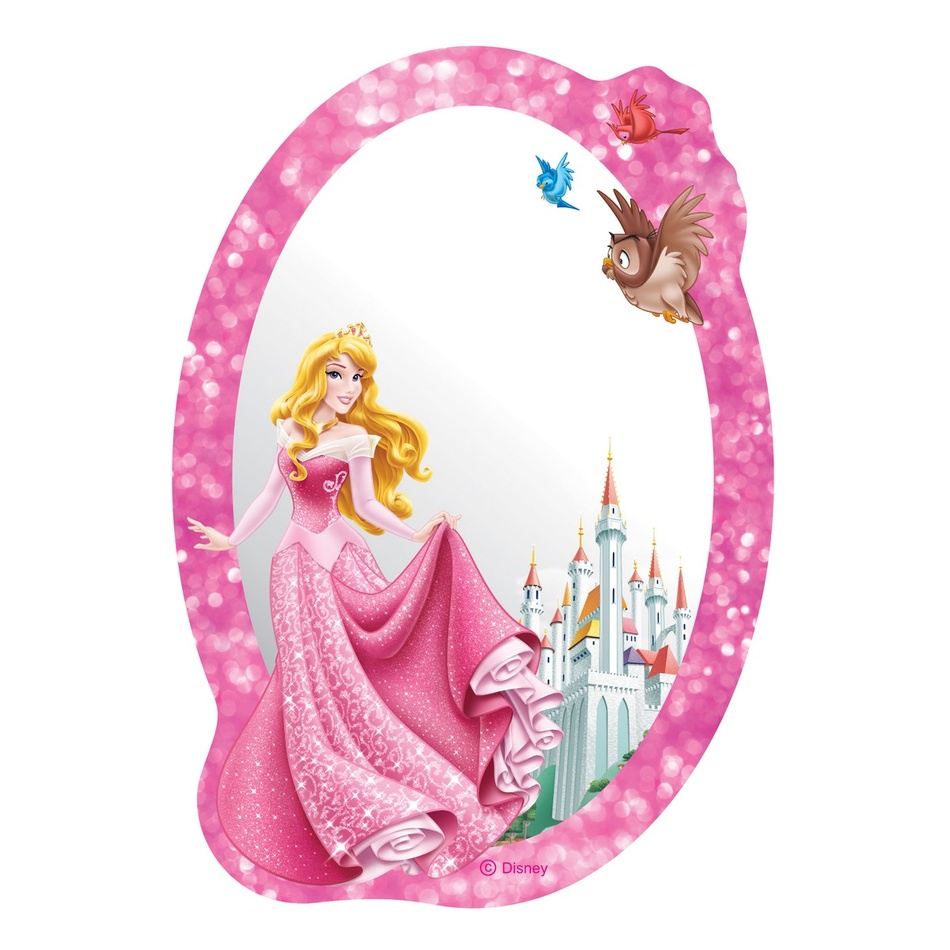 Obrázok AG Design DM 2119 Princezny Disney, dekorační zrcátko do dětského pokoje, 15x21,5cm