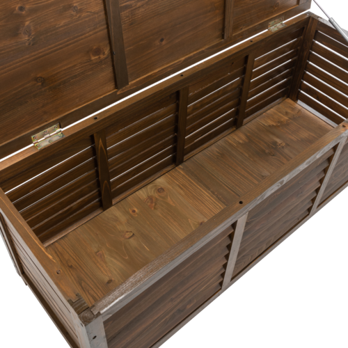 Zahradní úložný box, hnědá, LADAM