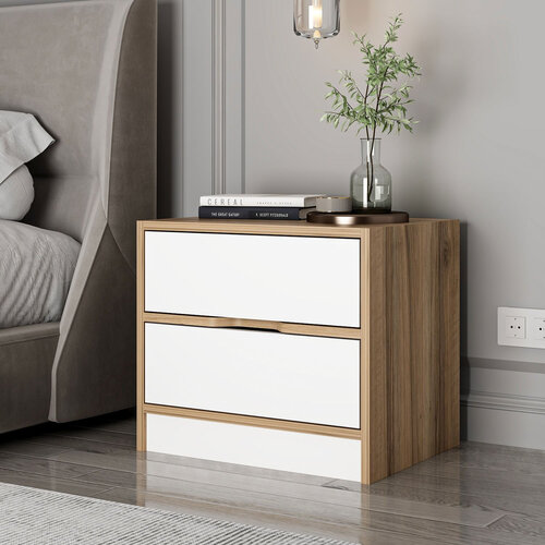 Noční stolek Elina Walnut White