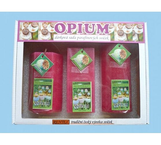 Dárková sada parafínových svíček opium