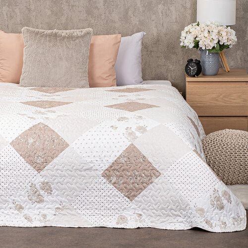 Cuvertură de pat 4Home Beige Patchwork, 220 x240 cm