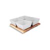 Set de servire 5 piese Lamart LT9018 Bamboo, 19 x19 cm