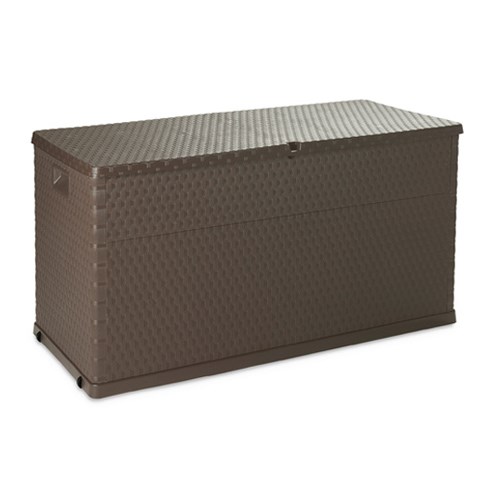 Rattan záhradný úložný box hnedá,