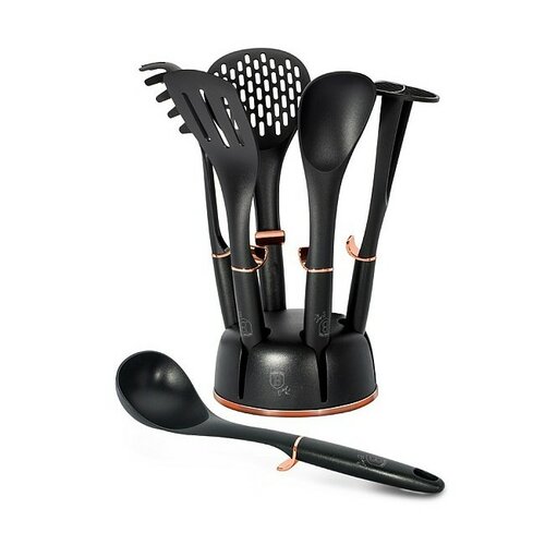 Berlinger Haus 7-dielna sada kuchynského náčinia v stojane Black Rose Collection