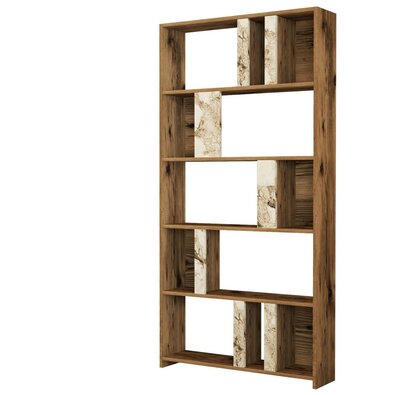 Biblioteczka Lime White Marbel and Walnut