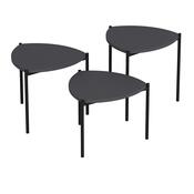 Beistelltisch-Set Lenny Anthracite, 3 Stück