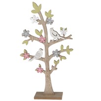 Dřevěná dekorace Velký kvetoucí strom, 22,5 x 40,5 cm