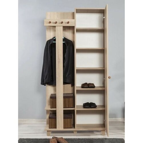 Wieszak z szafką Garmanto Tree Sonoma Oak