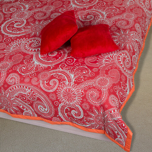 Prehoz na posteľ Sal červená/biela, 220 x 240 cm