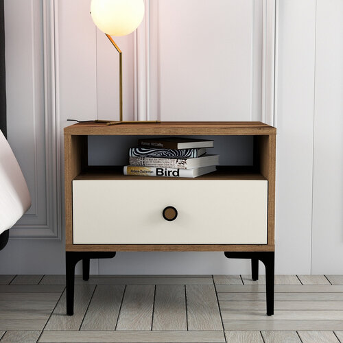Noční stolek Lizbon Walnut Cream