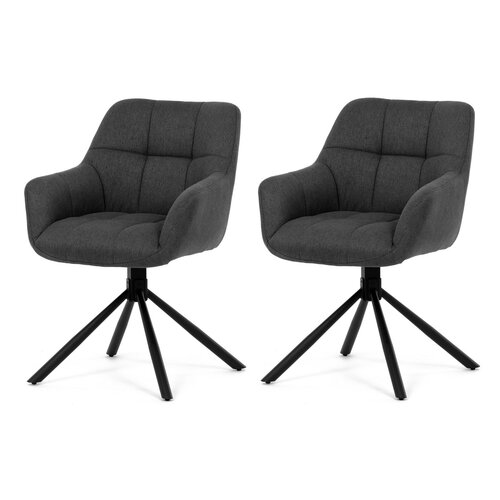 Sada jídelních židlí s vratným mechanismem HC-532 GREY2, 2 ks