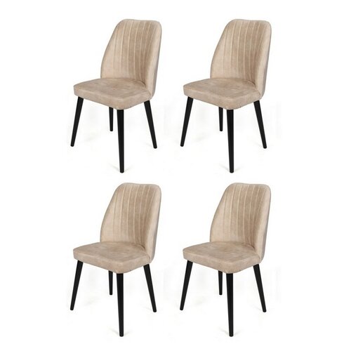 Alfa Cream and Black étkezőszék szett, 4 db