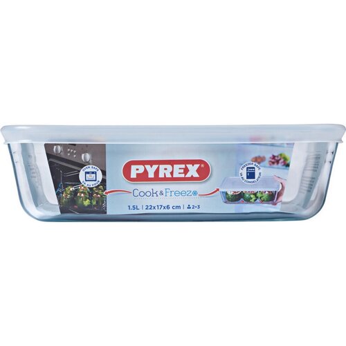 Pyrex Скляна ємність Cook & Freeze 1,5 л, 22 x 17 x 6 см