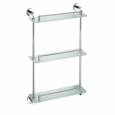 SAPHO XR608 X-Round E Dreifache Glasablage mit Kleiderstange 38 x 67,5 x 13 cm