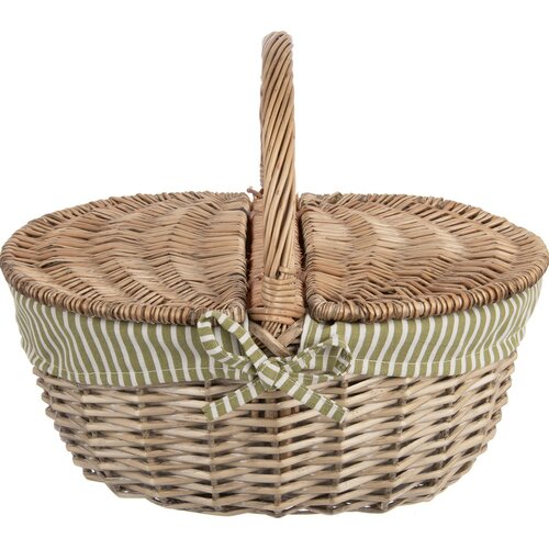 Orion Wiklinowy kosz piknikowy z pokrywką