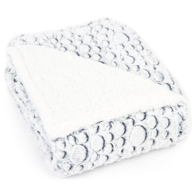 Koc z barankiem Petra szary, 150 x 200 cm