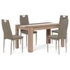 Set masă MDF cu 4 scaune, 138 x 80 x 75 cm, stejarSonoma