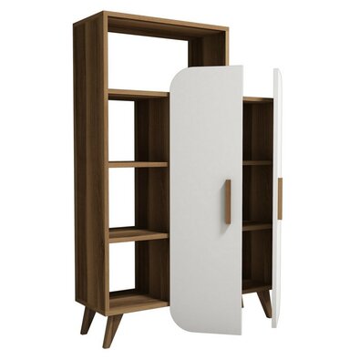 Knihovna Form White and Walnut