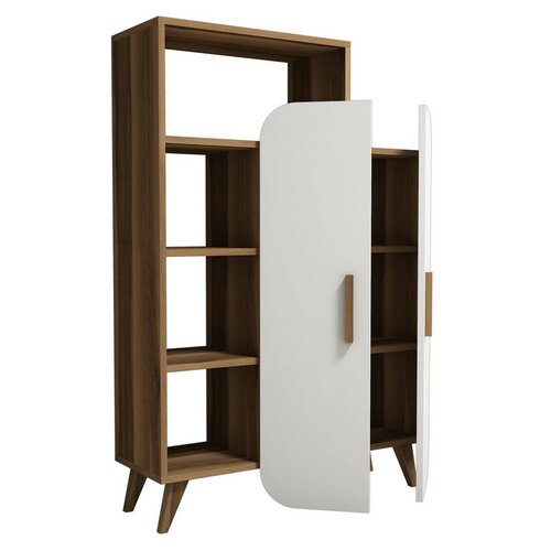 Form White and Walnut könyvespolc