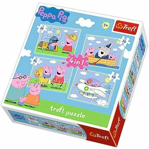 Trefl Puzzle Prasiatko Peppa, 4 ks
