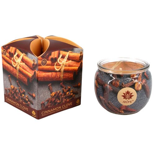 Arome Cinamon Clove illatgyertya üvegben, 90 g