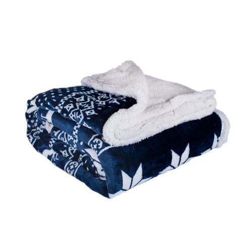 Baránková deka Winter modrá, 150 x 200 cm