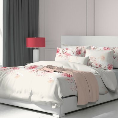 Kvalitex Baumwollbettwäsche Tanea Rosa, 200 x 200 cm, 2 St. 70 x 90 cm