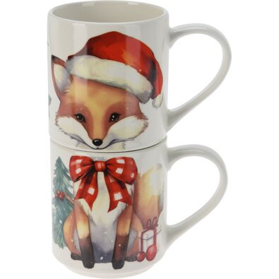 Róka 2 db-os bögre készlet, 265 ml, porcelán