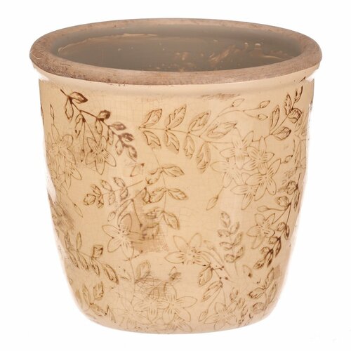 Vase ceramică pentru flori Flores retro, 14 x 13 cm