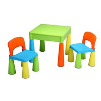 New Baby Kinderset aus Tisch und Stühlen 3 St., farbig